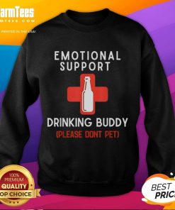Cozy sweatshirt featuring 'Nice Emotional Support Drinking Buddy' design, perfect for relaxed gatherings and casual outings.