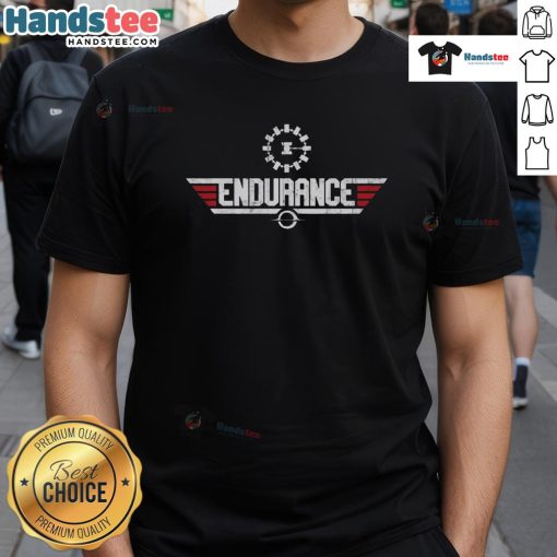Nice Endurance Top Gun Retro Sci-Fi T-Shirt featuring a vintage design inspired by classic sci-fi themes.