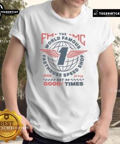Alt Text: Nice Fasthouse The World Famous Renown Boys Good Times T-Shirt featuring vibrant graphics and a stylish fit.