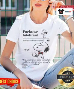 Nice Fcktose Intolerant ladies tee, humorously expressing intolerance for other people's nonsense in stylish fashion.