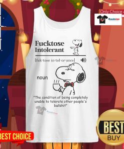 Funny tank top design reading 'Nice, Fcktose Intolerant, Unable to Tolerate Other People's Bullshit' for humor lovers.