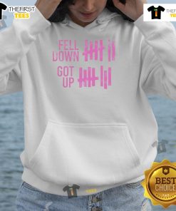 Nice Fell Down Got Up Hoodie in vibrant colors, showcasing a motivational design perfect for casual wear and inspiration.