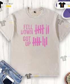Nice Fell Down Got Up Washed T-Shirt design featuring a playful graphic and vibrant colors, perfect for casual wear.