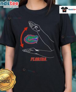 Florida Gators Football Gator Chomp ladies tee featuring vibrant colors and team logo for stylish game day wear.