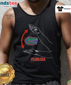 Florida Gators football tank top featuring the iconic Gator Chomp design, perfect for game day and fan apparel.