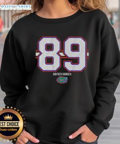 Nice Florida Gators football sweatshirt by Hayden Hansen, featuring bold stripes and the team's logo.