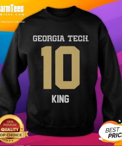 Alt Text: Georgia Tech Yellow Jackets football sweatshirt featuring Haynes King perfect for fans and game days.