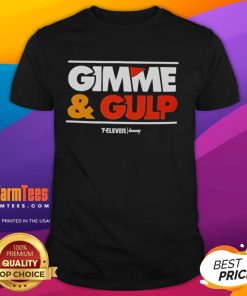 Alt Text: Nice Gimme And Gulp 7-Eleven Logo T-Shirt featuring vibrant colors and iconic branding for casual wear.