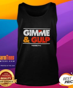 Alt Text: Stylish Nice Gimme And Gulp 7-Eleven logo tank top featuring vibrant graphics and comfortable fit for casual wear.
