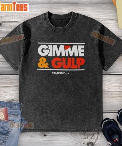 Nice Gimme And Gulp 7-Eleven logo washed t-shirt featuring vibrant colors and relaxed fit for casual wear.