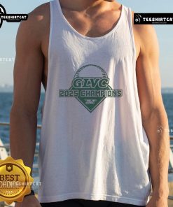 2025 Nice GLVC Baseball Champs tank top featuring vibrant team colors and logo, perfect for fans and athletes.