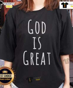 Stylish 'Nice God Is Great' ladies tee in vibrant colors, perfect for expressing faith and fashion. Shop now!