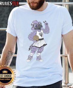 Alt Text: Nice Golden State Valkyries WNBA Violet The Raven Mascot posing on a stylish t-shirt design.