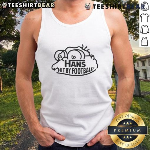 Nice Hans wearing a football tank top, showcasing vibrant colors and sporty style, perfect for game days and casual outings.