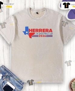 Nice Herrera District 23 2026 Star Flag Washed T-Shirt featuring a vibrant star flag design on a comfortable fit.