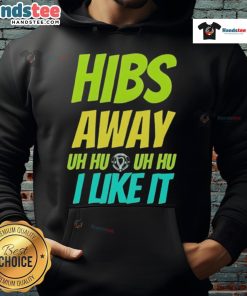 Nice Hibs Away Uh Uh I Like It Hoodie in vibrant green, perfect for fans showcasing team spirit and style.