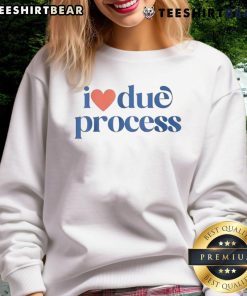 Alt Text: Nice I Love Due Process Sweatshirt featuring a bold graphic design, perfect for casual wear and legal advocates.