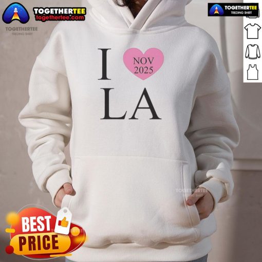 Cozy Nice I Love LA hoodie in vibrant colors, perfect for showcasing your love for Los Angeles, November 2025 edition.