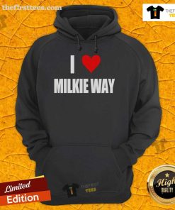 Cozy Nice I Love Milkie Way Hoodie in vibrant colors, perfect for stargazing and casual wear.