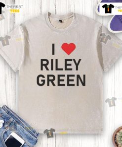 Nice I Love Riley Green washed t-shirt featuring a trendy design for fans of country music and casual wear.