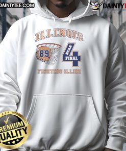 Vintage '89 Final Four hoodie featuring Illinois Fighting Illini logo, perfect for sports fans and collectors.