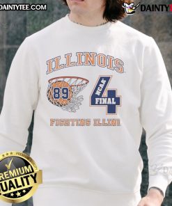 Vintage 89 Final Four sweatshirt featuring the Illinois Fighting Illini logo, perfect for fans and collectors.
