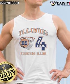 Vintage 89 Final Four tank top featuring Illinois Fighting Illini design, perfect for fans and collectors in Nice, Illinois.