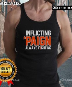 Illinois Fighting Illini football tank top featuring 'Nice Inflicting Pain' design, perfect for game day and sports fans.