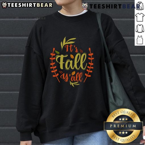 Cozy 'Nice It's Fall Y'all Thanksgiving Sweatshirt' featuring autumn colors and festive graphics for seasonal style.