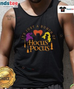 Womens 'Nice, It's Just A Bunch Of Hocus Pocus' tank top featuring a fun design perfect for Halloween festivities.