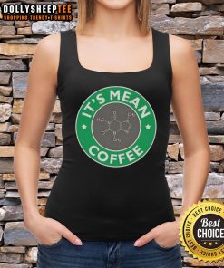 Caffeine molecule design on a tank top, perfect for science lovers and coffee enthusiasts. Nice-Its-Mean Coffee.