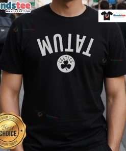 Alt Text: Jayson Tatum Boston Celtics Invert Upside T-Shirt featuring vibrant graphics, perfect for fans and casual wear.