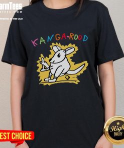 Nice Kanga Rood Ladies Tee featuring a stylish kangaroo graphic on a comfortable t-shirt for casual wear.