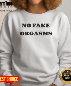 Nice Katie Thurston wearing 'No Fake Orgasms' sweatshirt, showcasing her bold style and humor in fashion.