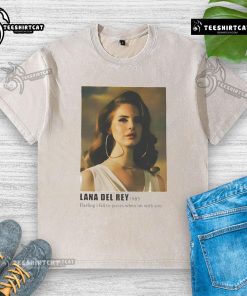 Alt Text: Lana Del Rey 'Darling, I Fall to Pieces' washed t-shirt featuring a vintage design and soft fabric for casual wear.