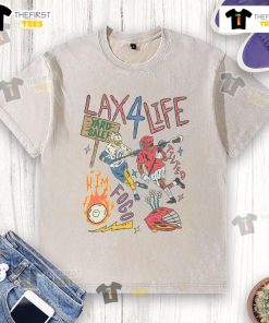 Nice Lax 4 Life Planet Euphoria lacrosse washed t-shirt in vibrant colors, perfect for lacrosse enthusiasts.