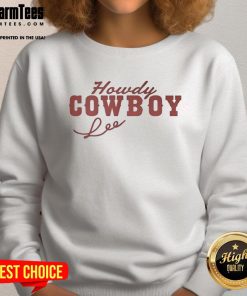 Lexie Hull and Sophie Cunningham wearing Howdy Cowboy sweatshirts, showcasing trendy sports fashion style.