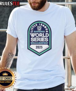 Nice Little League Baseball World Series 2025 Williamsport logo t-shirt featuring vibrant colors and sporty design.
