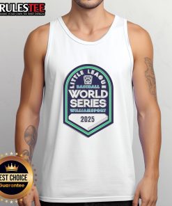 2025 Little League Baseball World Series Williamsport logo tank top showcasing vibrant colors and sporty design.