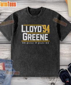 Comfort Colors washed t-shirt in Nice Lloyd Greene 94 design, featuring a relaxed fit and vibrant colors.