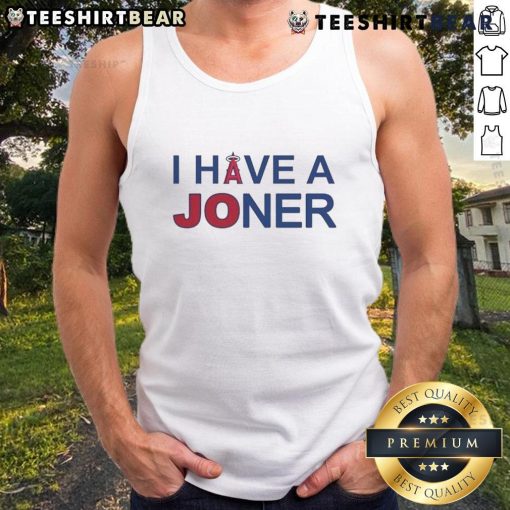 Nice Los Angeles Angels 'I Have A Joner' tank top featuring vibrant colors and team logo, perfect for fans.