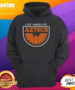 Vintage 1974 Los Angeles Aztecs hoodie showcasing retro team logo and vibrant colors in a stylish design.