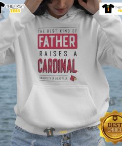 Father in a Louisville Cardinals hoodie, representing pride and support for the team, perfect for any Cardinals fan.