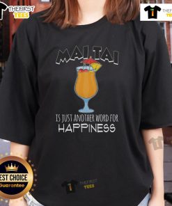 Happy women wearing 'Nice Mai Tai Is Just Another Word For Happiness' ladies tee, enjoying a sunny day outdoors.