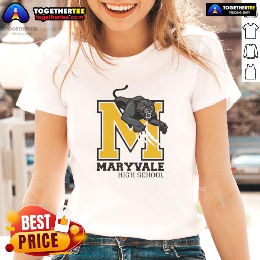 Nice Maryvale High School logo on a ladies tee, showcasing school spirit and style for female students.