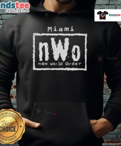 Stylish Nice Miami nWo New World Order Hoodie in vibrant colors, perfect for fans of wrestling and streetwear fashion.
