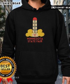 Nice Minnesota Farm Boy State Fair hoodie worn by a young boy at a vibrant outdoor fair setting, showcasing local pride.