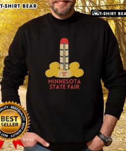 Nice Minnesota Farm Boy State Fair sweatshirt worn by a young boy at the Minnesota State Fair, showcasing local pride.