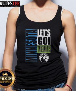 Nice Minnesota Timberwolves Let's Go tank top featuring team colors and logo, perfect for fans supporting the Wolves.