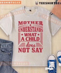Nice mother understands what a child does not say, wearing a washed T-shirt, showcasing their strong bond.